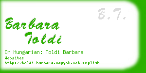 barbara toldi business card